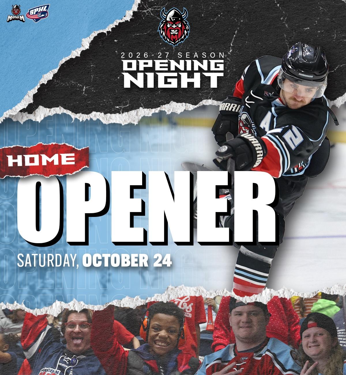 Get Macon Mayhem Season Tickets to be at the Home Opener on October 24